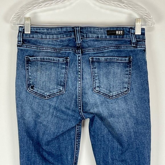 Kut from the Kloth Womens Petite Catherine Boyfriend Jeans Distressed size 0P - Picture 6 of 11